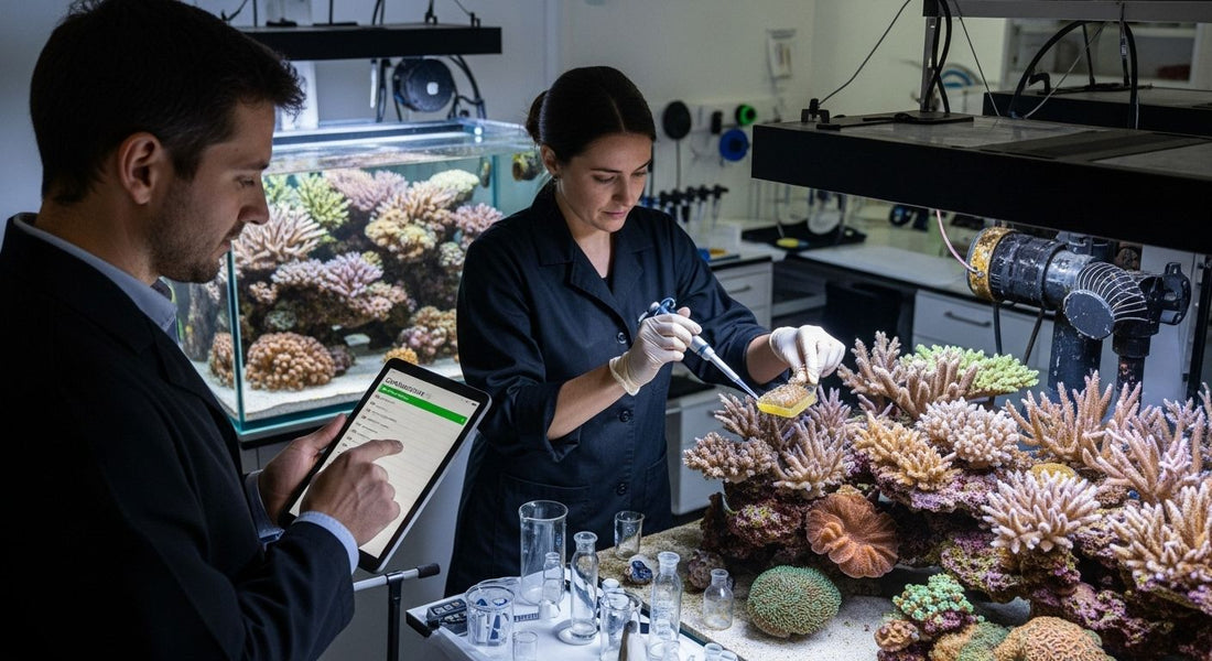 coral nutrition, marine biology, aquarium lab