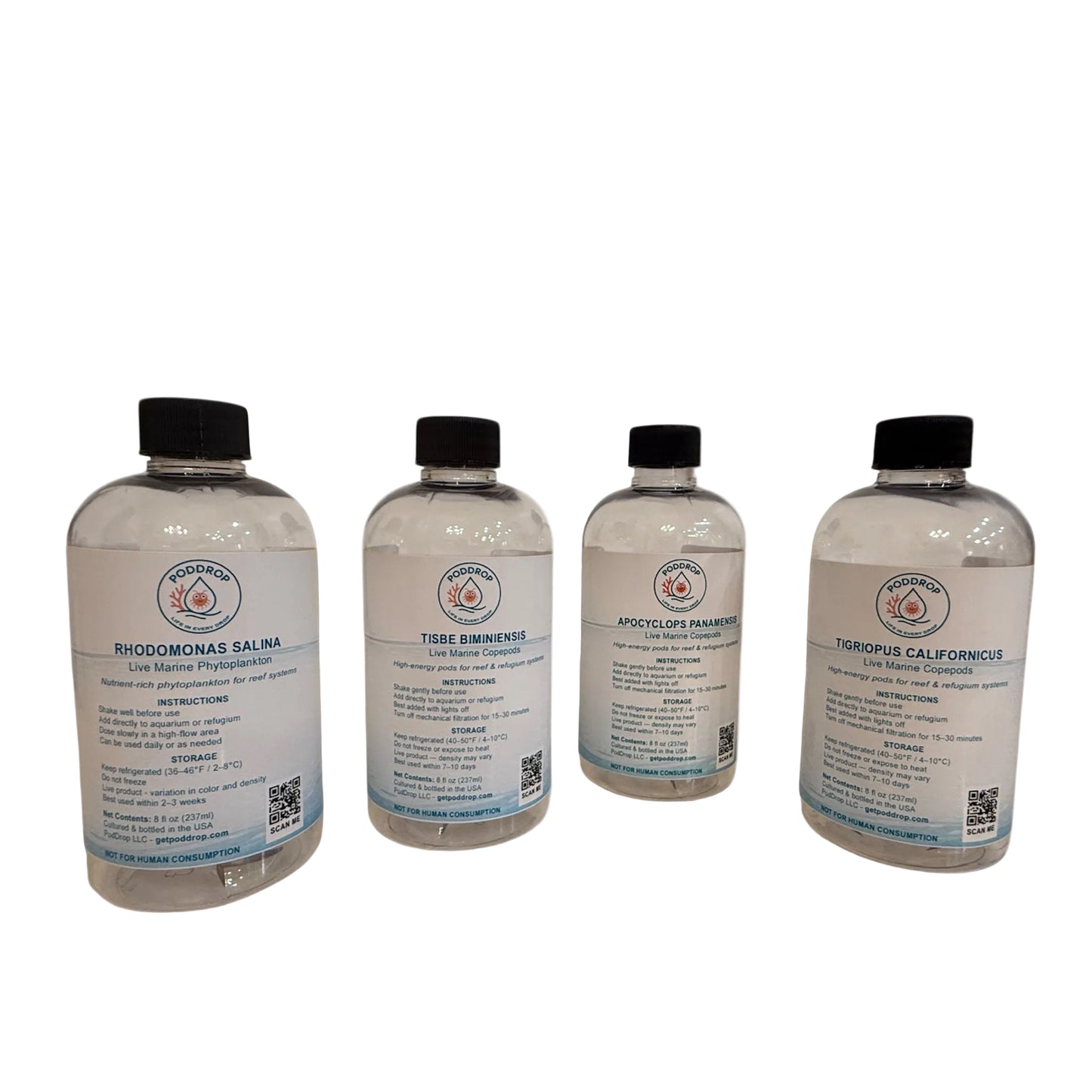 Crimson Reef Revolution Bundle 8oz - Rhodomonas phytoplankton and live copepods for reef aquariums