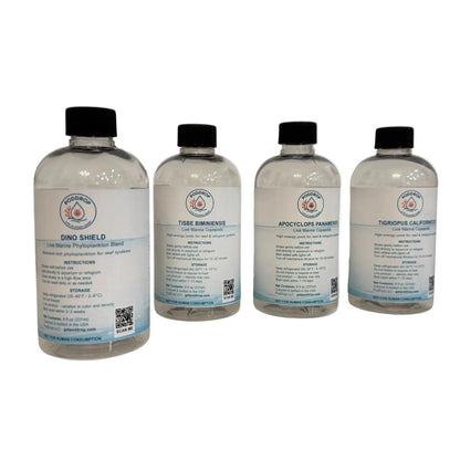 Dino Recovery Bundle 8oz - live copepods and phytoplankton cultures for dinoflagellate management in reef aquariums