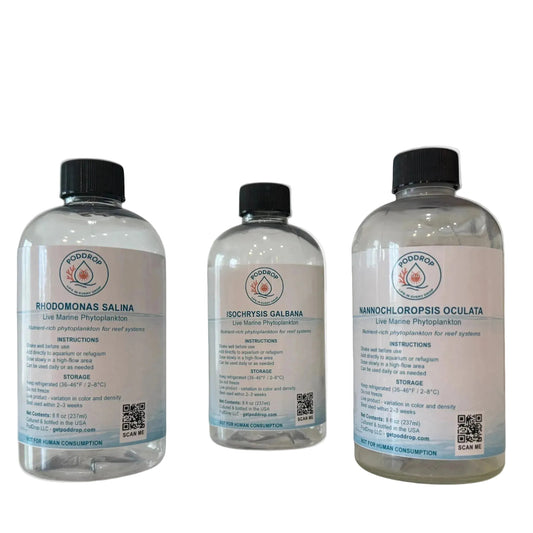 Phyto Fusion Bundle 8oz - three bottle live phytoplankton variety pack for reef aquariums